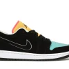 JORDAN 1 LOW BLACK AURORA GREEN LASER ORANGE FIRST COPY