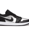 JORDAN 1 LOW BLACK METALLIC SILVER FIRST COPY