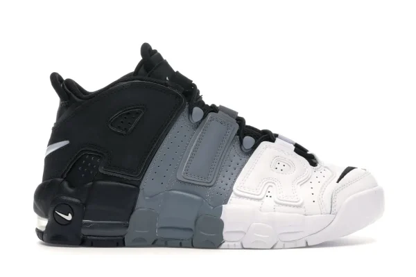 AIR MORE UPTEMPO TRICOLOR BLACK GREY WHITE FIRST COPY