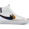 BLAZER MID '77 SE DOUBLE SWOOSH WHITE BLUE VOID METALLIC GOLD FIRST COPY