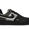 AIR FORCE 1 LOW REACT DOUBLE SWOOSH BLACK WHITE first copy