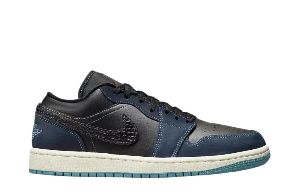 JORDAN 1 LOW SNAKE SKIN BLUE first copy