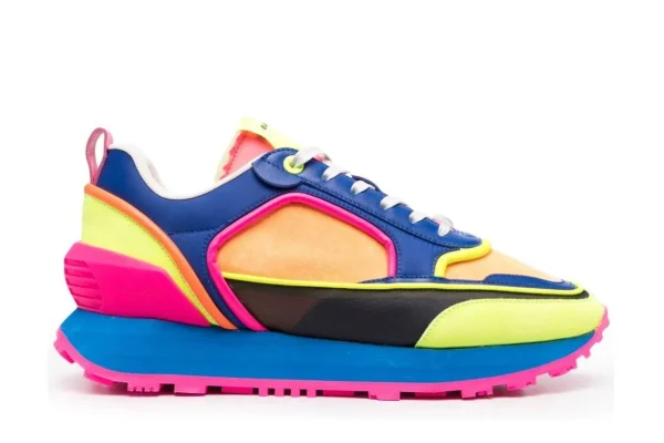 BALMAIN MULTI PANELLED LOW TOP SNEAKERS first copy