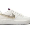 AIR FORCE 1 LV8 DOUBLE SWOOSH SILVER GOLD first copy