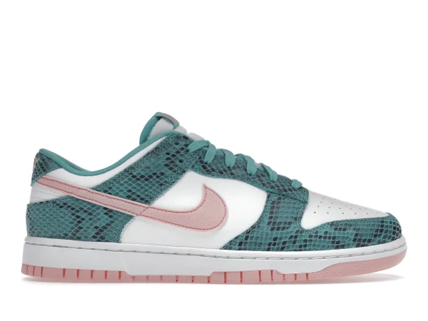 DUNK LOW SNAKESKIN WASHED TEAL BLEACHED CORAL first copy