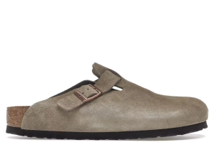 BIRKS BOSTON SLIDES SUEDE IVORY