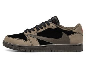 Alternative view of TRAVIS SCOTT X AJ 1 LOW OG VELVET BROWN