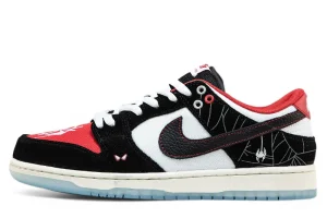 Nike SB Dunk Low Spider-Man Miles Morales sneaker, front view