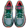 Saucony ProGrid Omni 9 running shoe in Spruce Sterling Orange, angled view