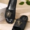 VERSACE FLIP FLOP BLACK SILVER 462