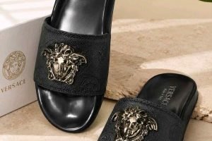 VERSACE FLIP FLOP BLACK SILVER 462