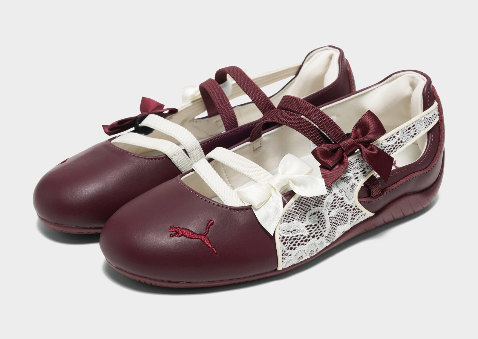SPEEDCAT BALLET LACE MAROON - Image 3