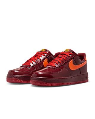 AF 1 LOW PATENT LEATHER DARK TEAM RED AND SAFETY ORANGE - Image 2
