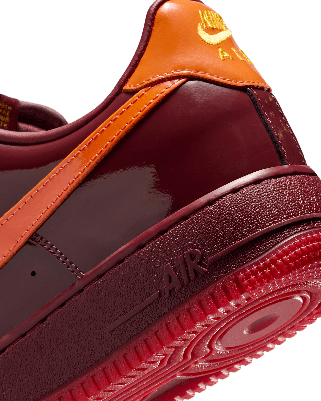 AF 1 LOW PATENT LEATHER DARK TEAM RED AND SAFETY ORANGE - Image 5