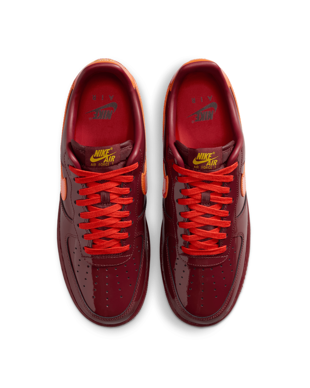 AF 1 LOW PATENT LEATHER DARK TEAM RED AND SAFETY ORANGE - Image 7