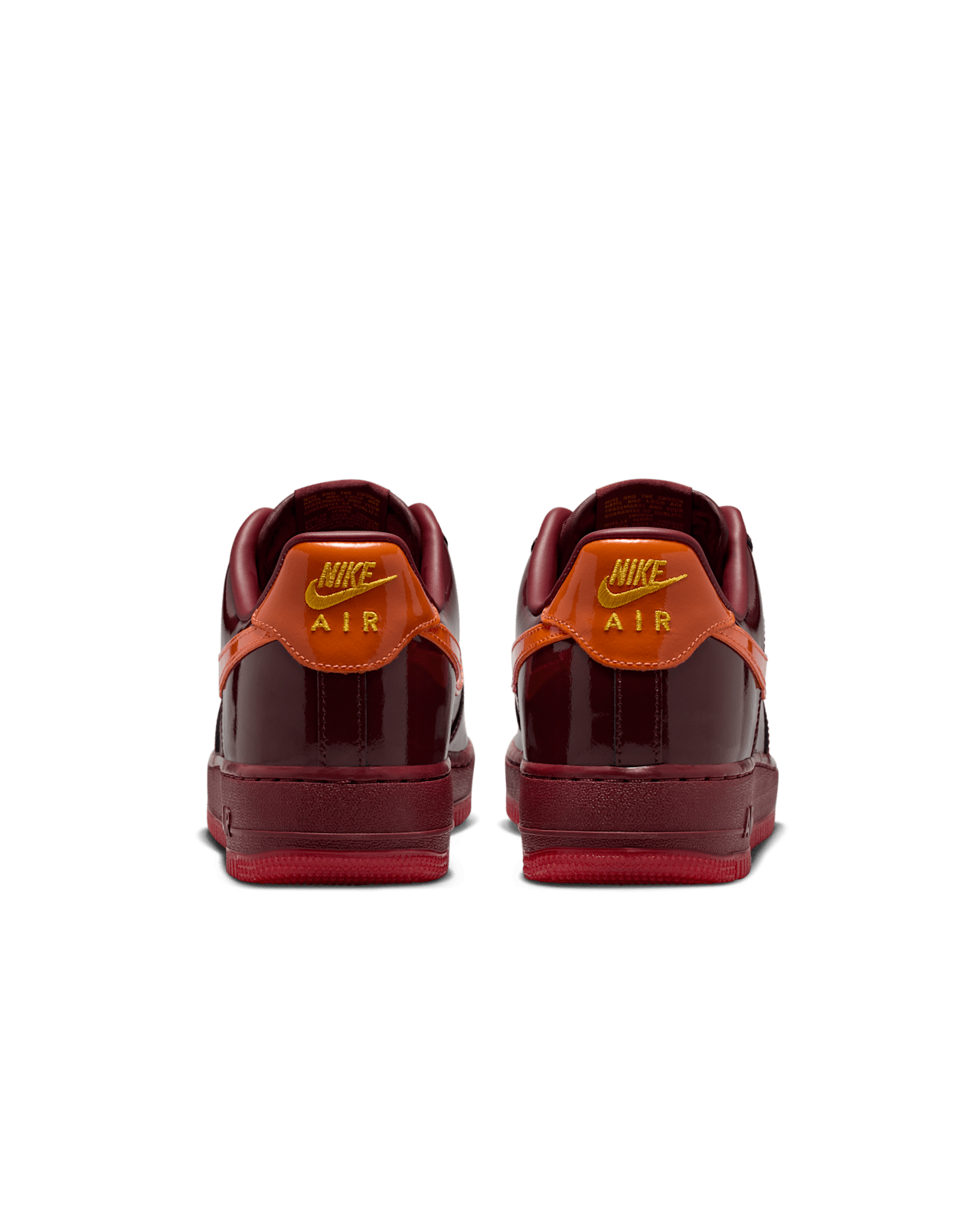 AF 1 LOW PATENT LEATHER DARK TEAM RED AND SAFETY ORANGE - Image 3