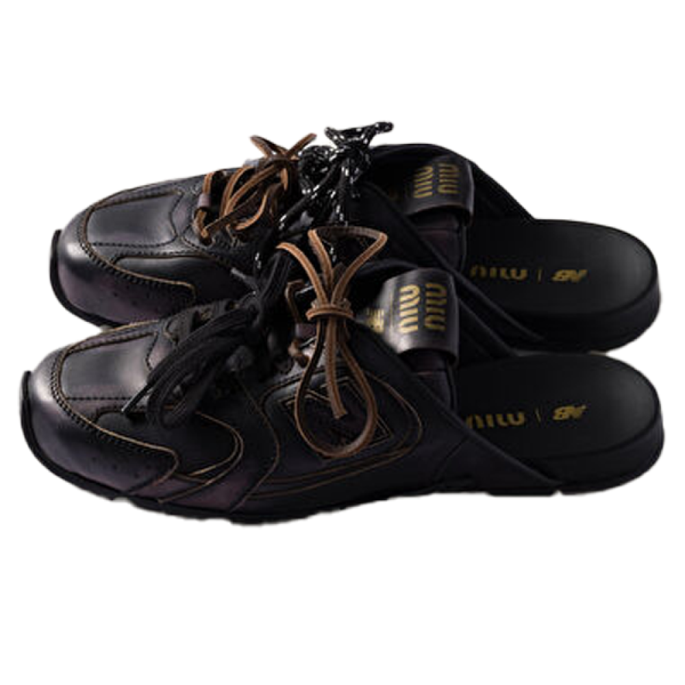 NB X MIU 530 SL DECO CALF LEATHER MULE - Image 2
