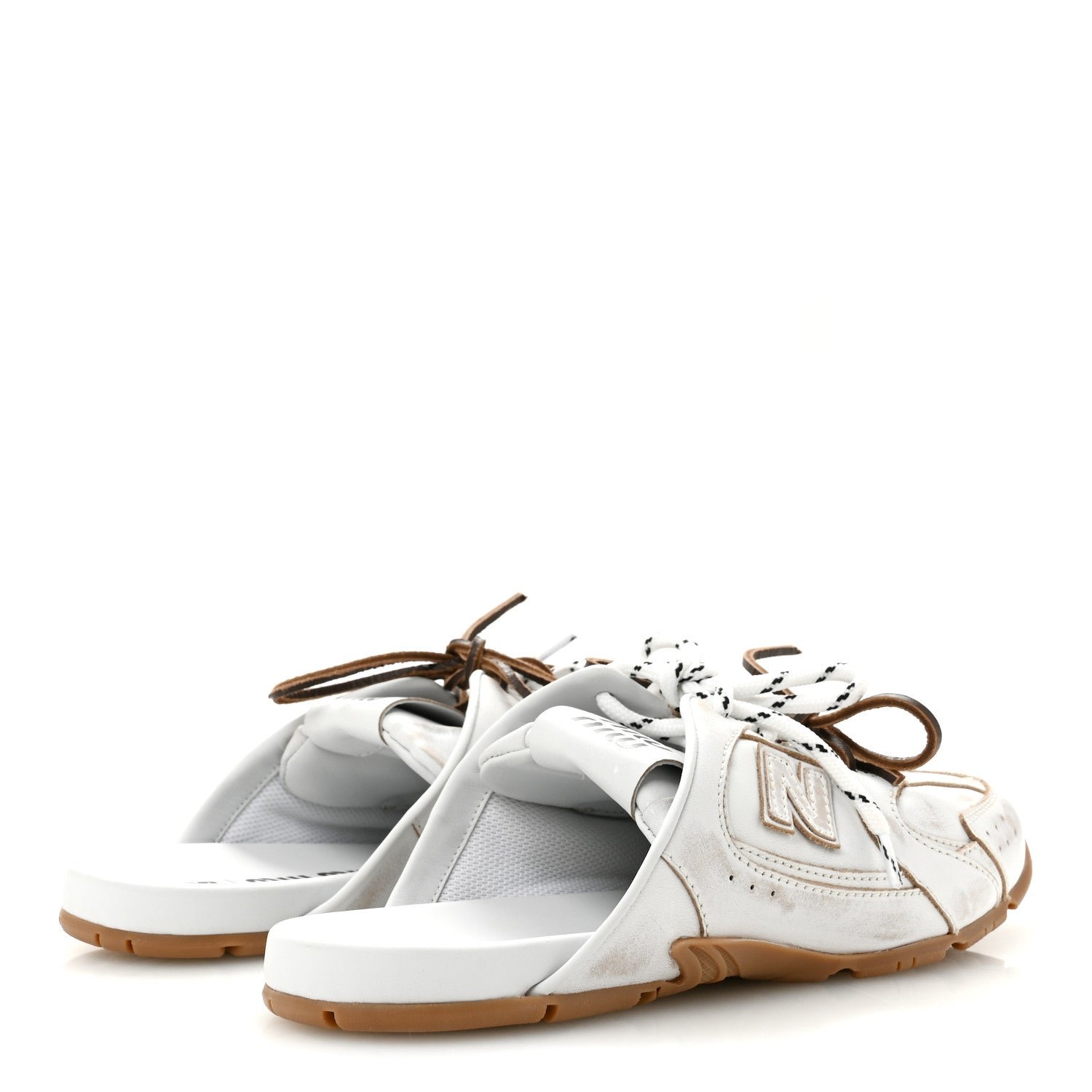 NB X MIU 530 SL DECO CALF LEATHER MULE - Image 8