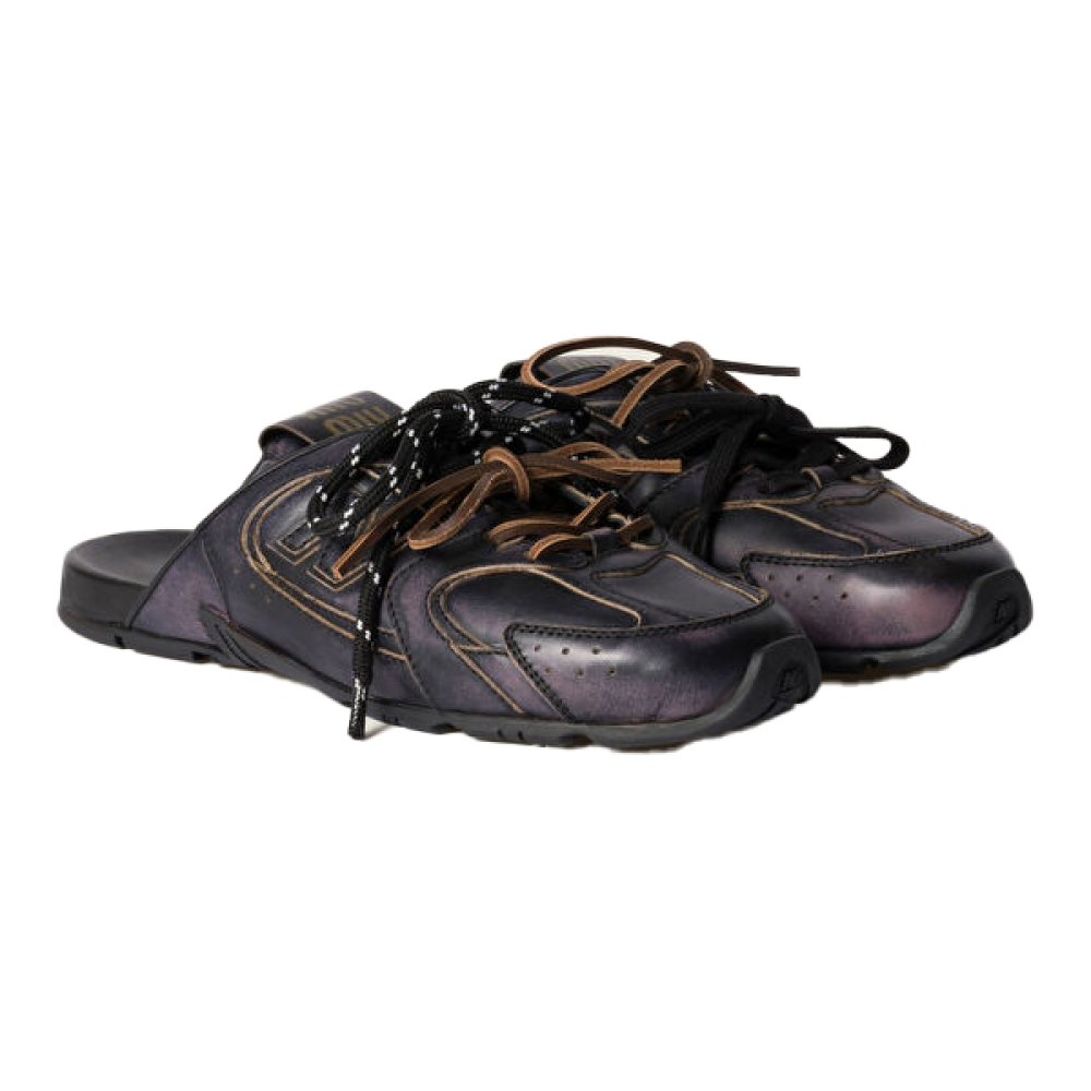NB X MIU 530 SL DECO CALF LEATHER MULE - Image 3